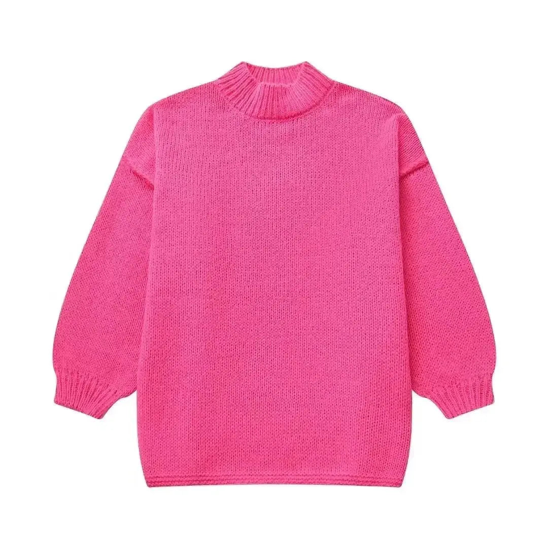 Women's Slouchy Knit Sweater – Oversized Autumn Pullover