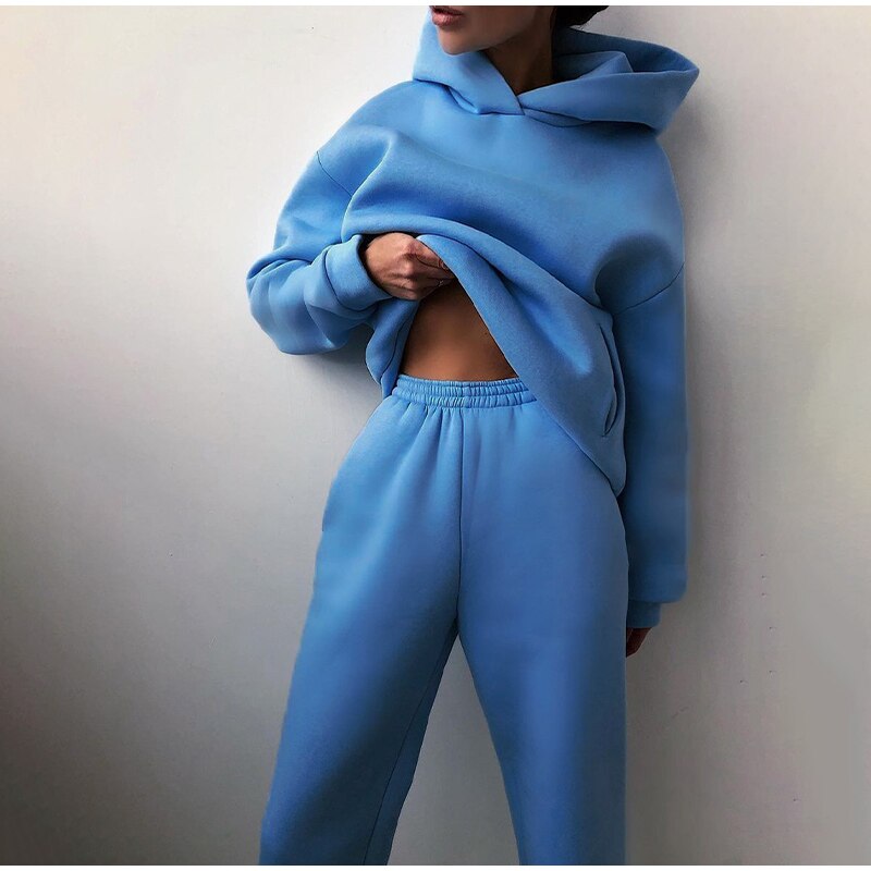 Women's Oversized Tracksuit Set – Relaxed Jogger Set