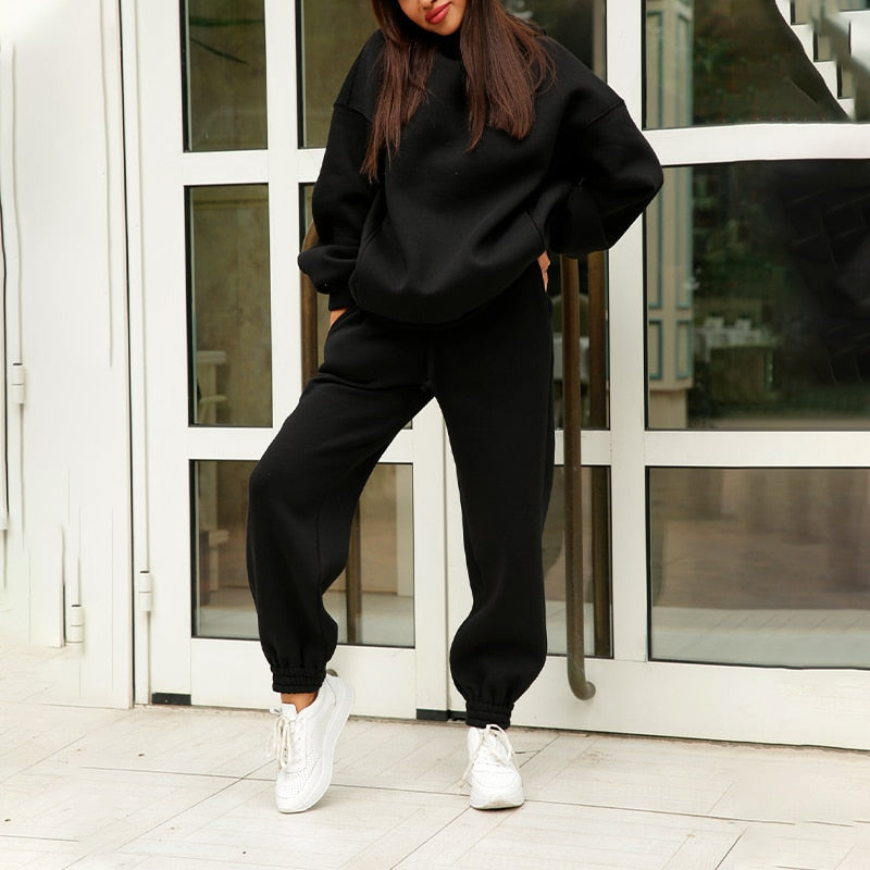 Women's Oversized Tracksuit Set – Relaxed Jogger Set