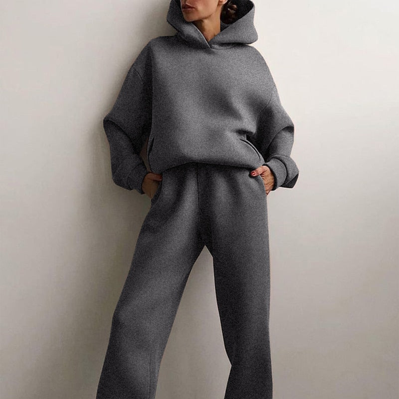 Women's Oversized Tracksuit Set – Relaxed Jogger Set