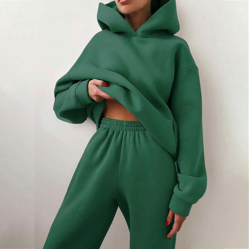 Women's Oversized Tracksuit Set – Relaxed Jogger Set