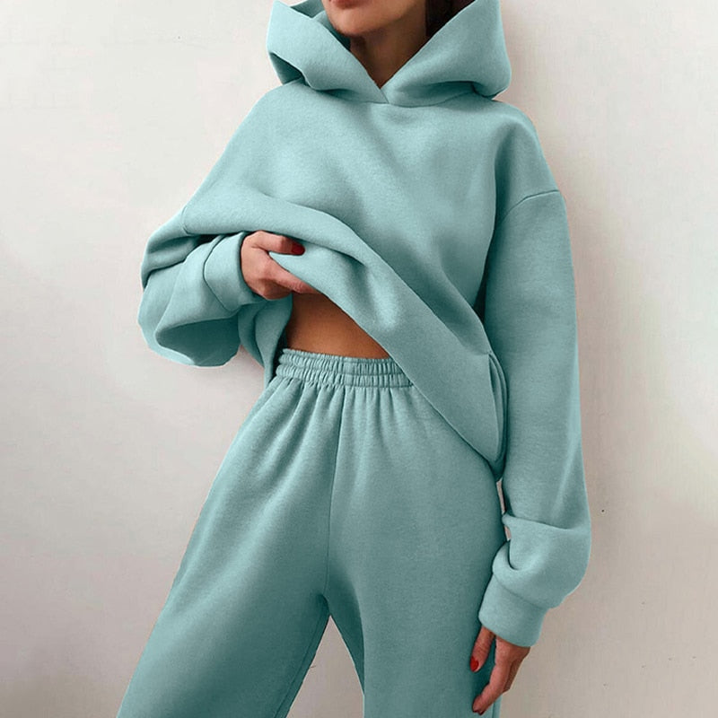 Women's Oversized Tracksuit Set – Relaxed Jogger Set