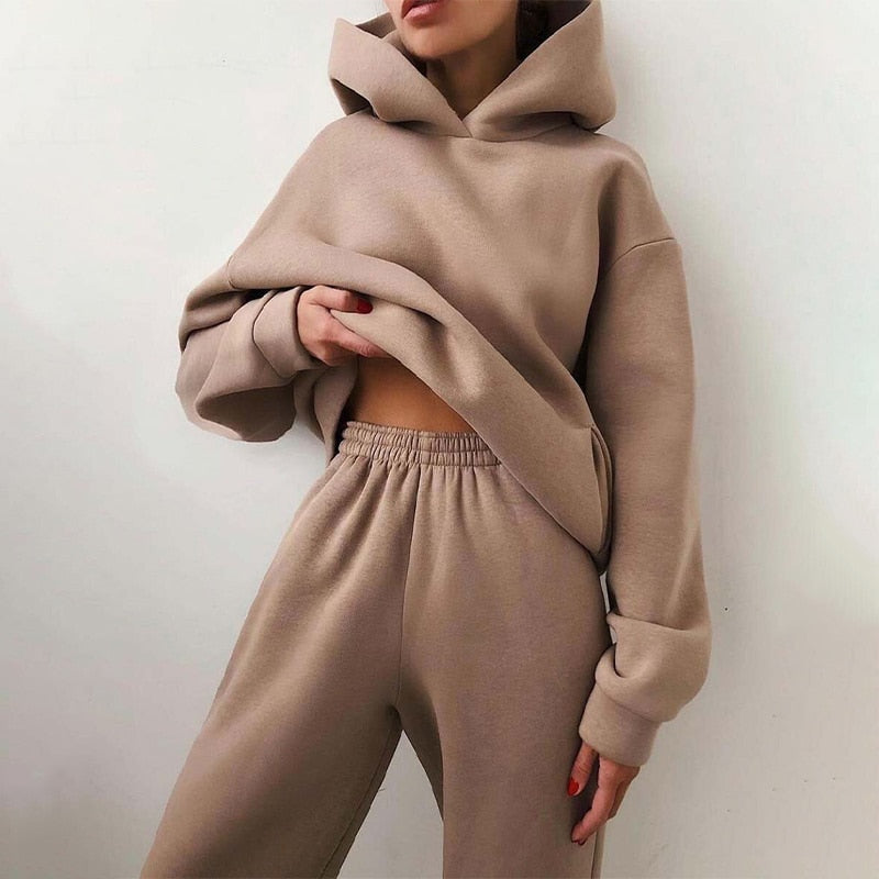 Women's Oversized Tracksuit Set – Relaxed Jogger Set