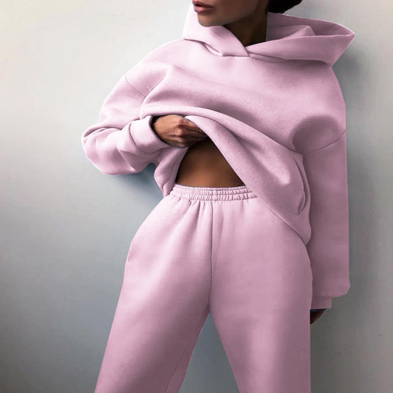 Women's Oversized Tracksuit Set – Relaxed Jogger Set