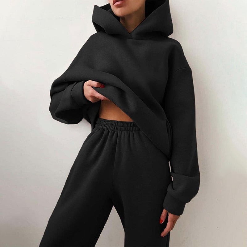 Women's Oversized Tracksuit Set – Relaxed Jogger Set