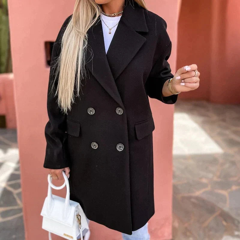 Women's Classic Winter Overcoat – Tailored Longline Coat