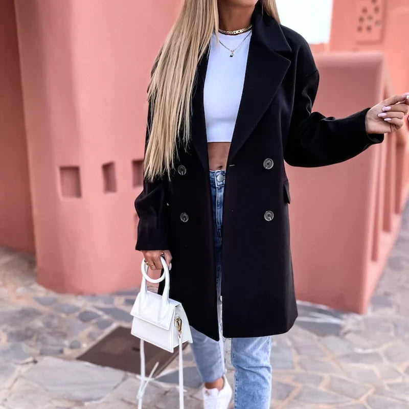 Women's Classic Winter Overcoat – Tailored Longline Coat