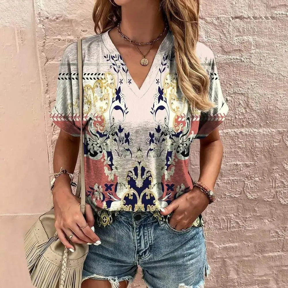 Women’s Summer Blouse – Short Sleeve Lightweight Blouse – Mia