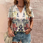 Women’s Summer Blouse – Short Sleeve Lightweight Blouse – Mia