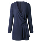 Women's Wrap Front Cardigan – V-Neck Tie Waist Long Sleeve Cardigan