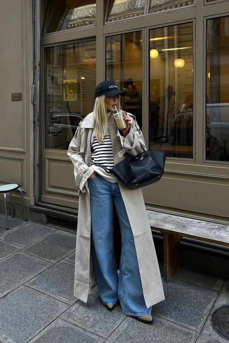 Women's Mid-Length Trench Coat – Tailored Button Front Coat
