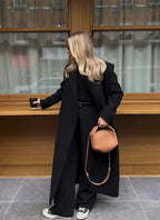 Women's Mid-Length Trench Coat – Tailored Button Front Coat