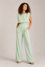Women's Sleeveless Straight Leg Jumpsuit – Pocket Jumpsuit