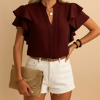 Women's Sleeveless Work Blouse – Tailored Office Blouse