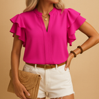 Women's Sleeveless Work Blouse – Tailored Office Blouse
