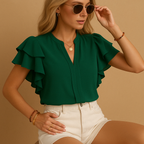 Women's Sleeveless Work Blouse – Tailored Office Blouse