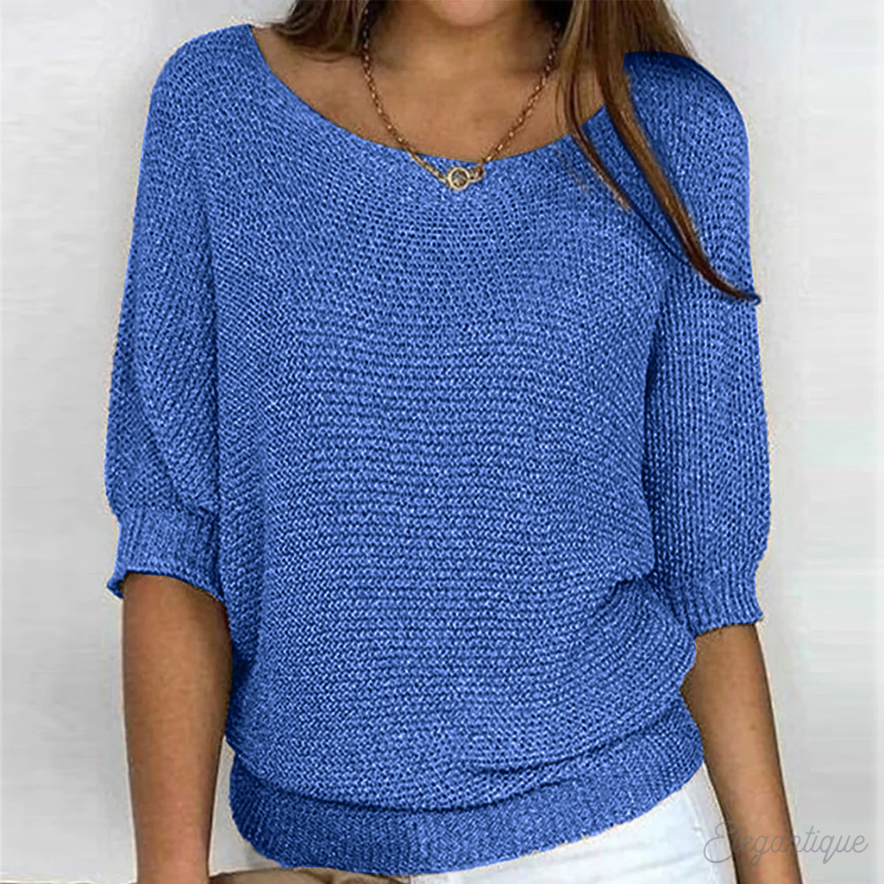 Women's Knit Sweater – Classic Relaxed Fit Pullover