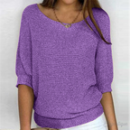 Women's Knit Sweater – Classic Relaxed Fit Pullover
