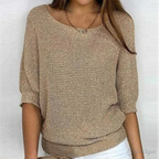 Women's Knit Sweater – Classic Relaxed Fit Pullover