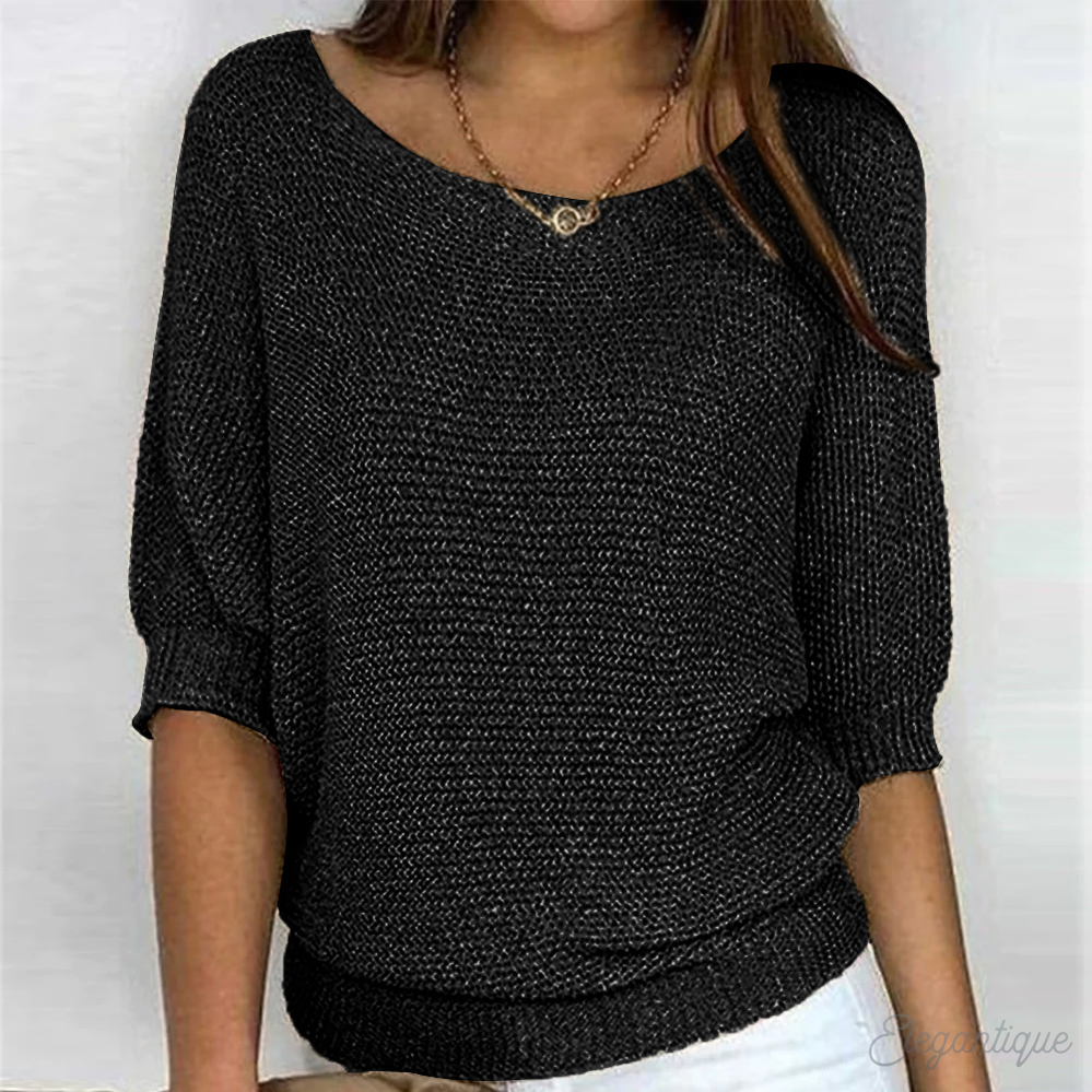 Women's Knit Sweater – Classic Relaxed Fit Pullover