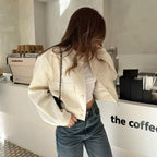 Women's Plush Bomber Jacket – Velvet Look Zip Front Evening Jacket