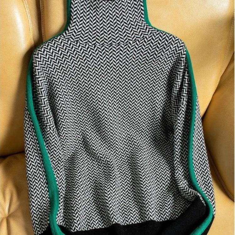 Women's Striped Sweater – Relaxed Long Sleeve Knit Pullover