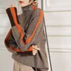 Women's Striped Sweater – Relaxed Long Sleeve Knit Pullover