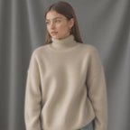 Women's Turtleneck Sweater – Oversized Knit Sweater – Sydney