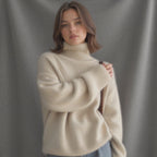 Women's Turtleneck Sweater – Oversized Knit Sweater – Sydney