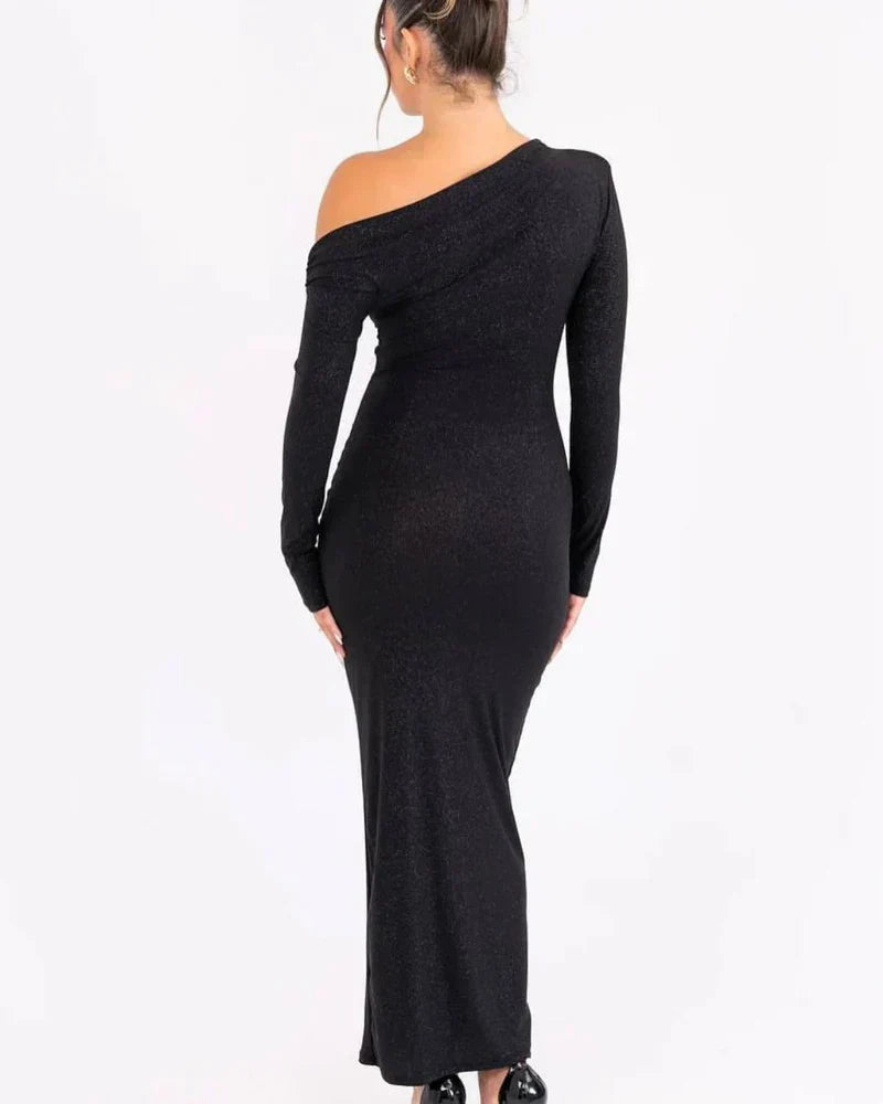 Women's Evening Sparkle Maxi Dress – Flowy Formal Occasion Gown