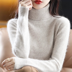 Women's Classic Turtleneck Sweater – Soft High Neck Winter Pullover
