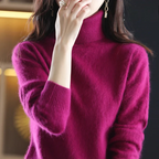 Women's Classic Turtleneck Sweater – Soft High Neck Winter Pullover