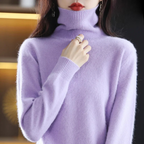 Women's Classic Turtleneck Sweater – Soft High Neck Winter Pullover