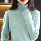 Women's Classic Turtleneck Sweater – Soft High Neck Winter Pullover