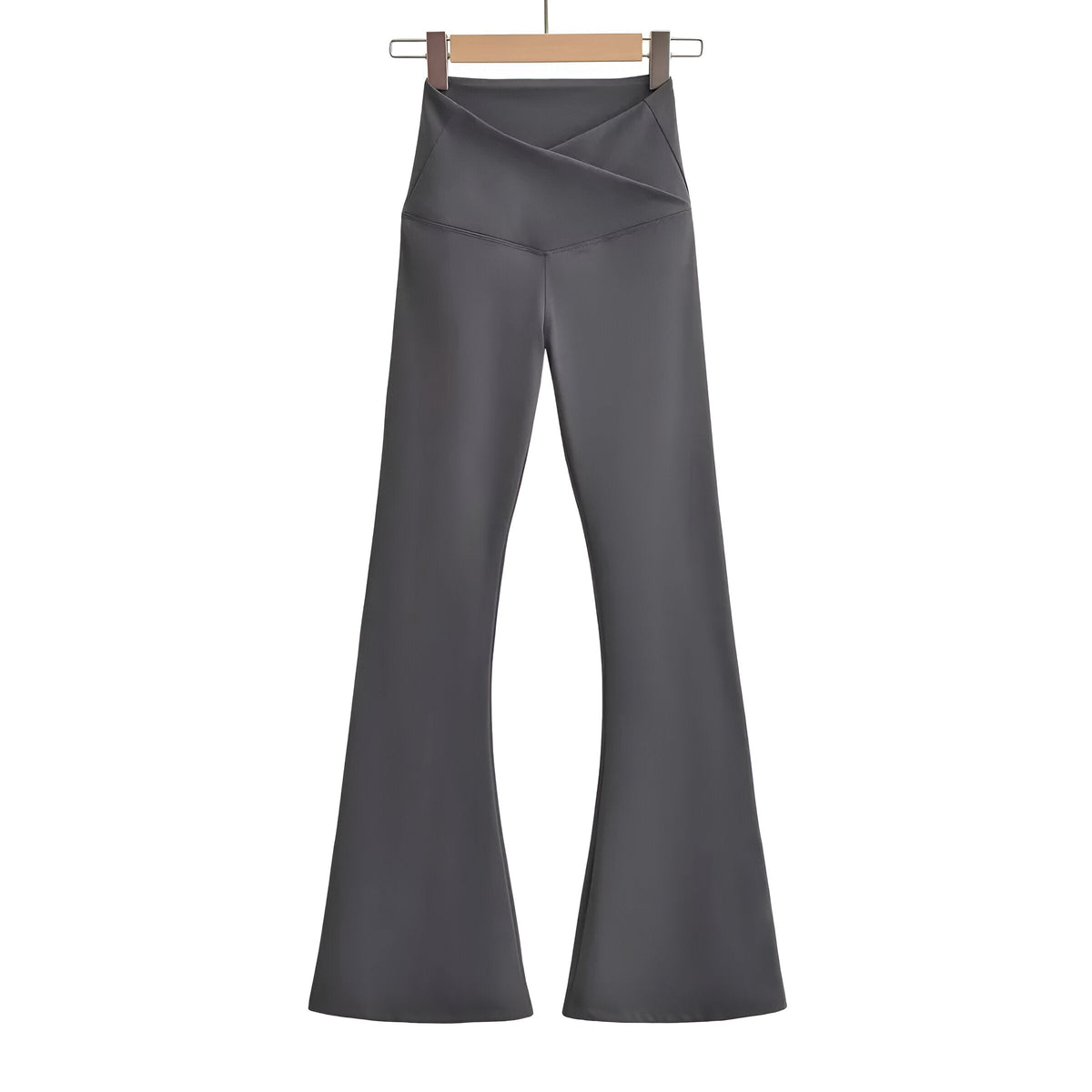 Women's High Waist Stretch Flared Pants – Fitted Everyday Trousers