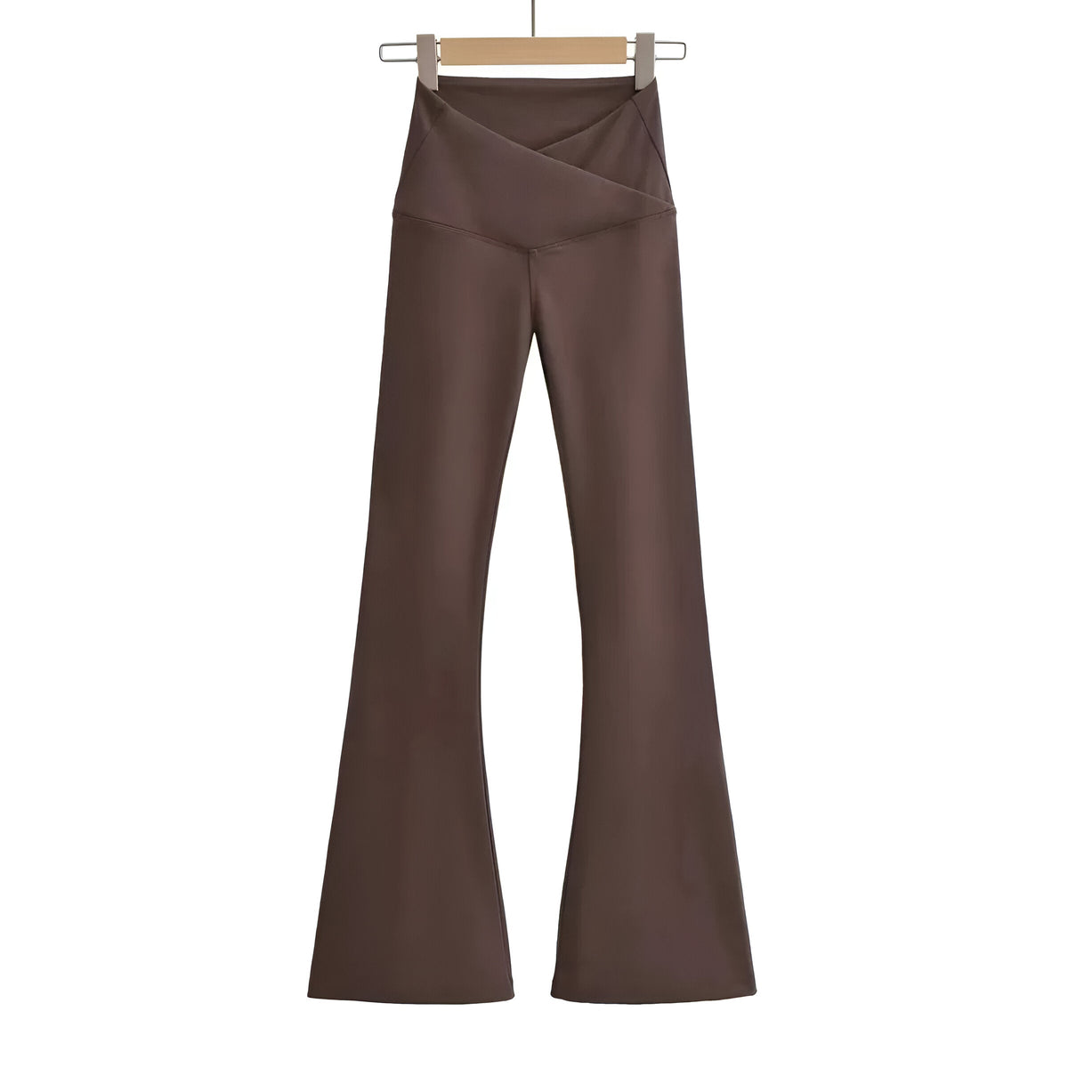 Women's High Waist Stretch Flared Pants – Fitted Everyday Trousers