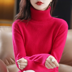 Women's Classic Turtleneck Sweater – Soft High Neck Winter Pullover