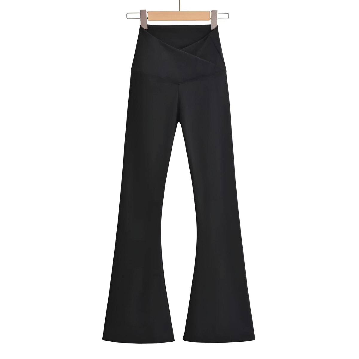 Women's High Waist Stretch Flared Pants – Fitted Everyday Trousers