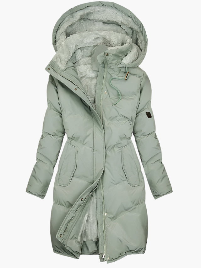 Women's Winter Coat – Hooded Faux Fur Coat – Emma