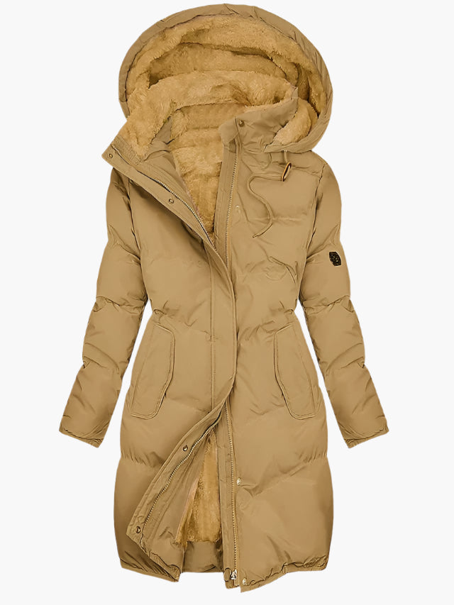 Women's Winter Coat – Hooded Faux Fur Coat – Emma