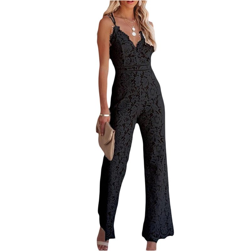 Women's Formal Evening Jumpsuit – Fitted Full Length Party Jumpsuit