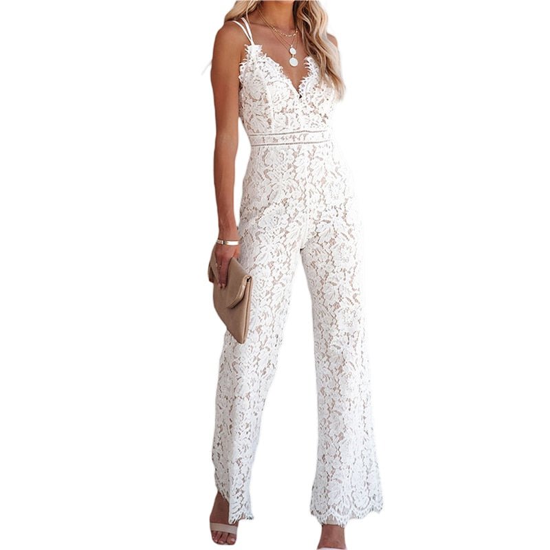 Women's Formal Evening Jumpsuit – Fitted Full Length Party Jumpsuit