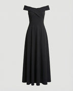 Women's Maxi Dress – Off-Shoulder Evening Dress – Solenne