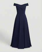 Women's Maxi Dress – Off-Shoulder Evening Dress – Solenne