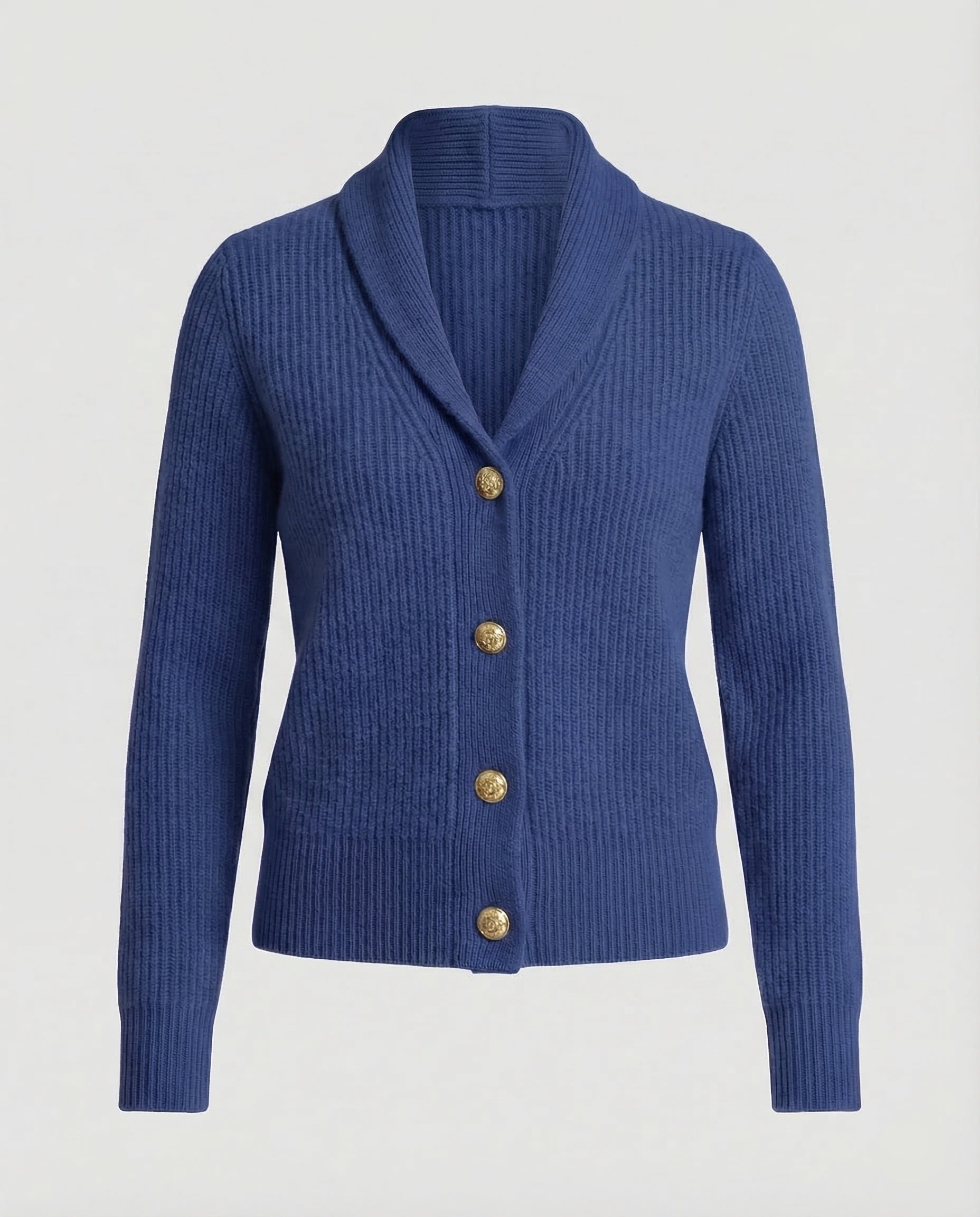 Women's Collared Knit Cardigan – Lapel Neck Button Front Cardigan