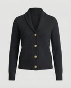 Women's Collared Knit Cardigan – Lapel Neck Button Front Cardigan