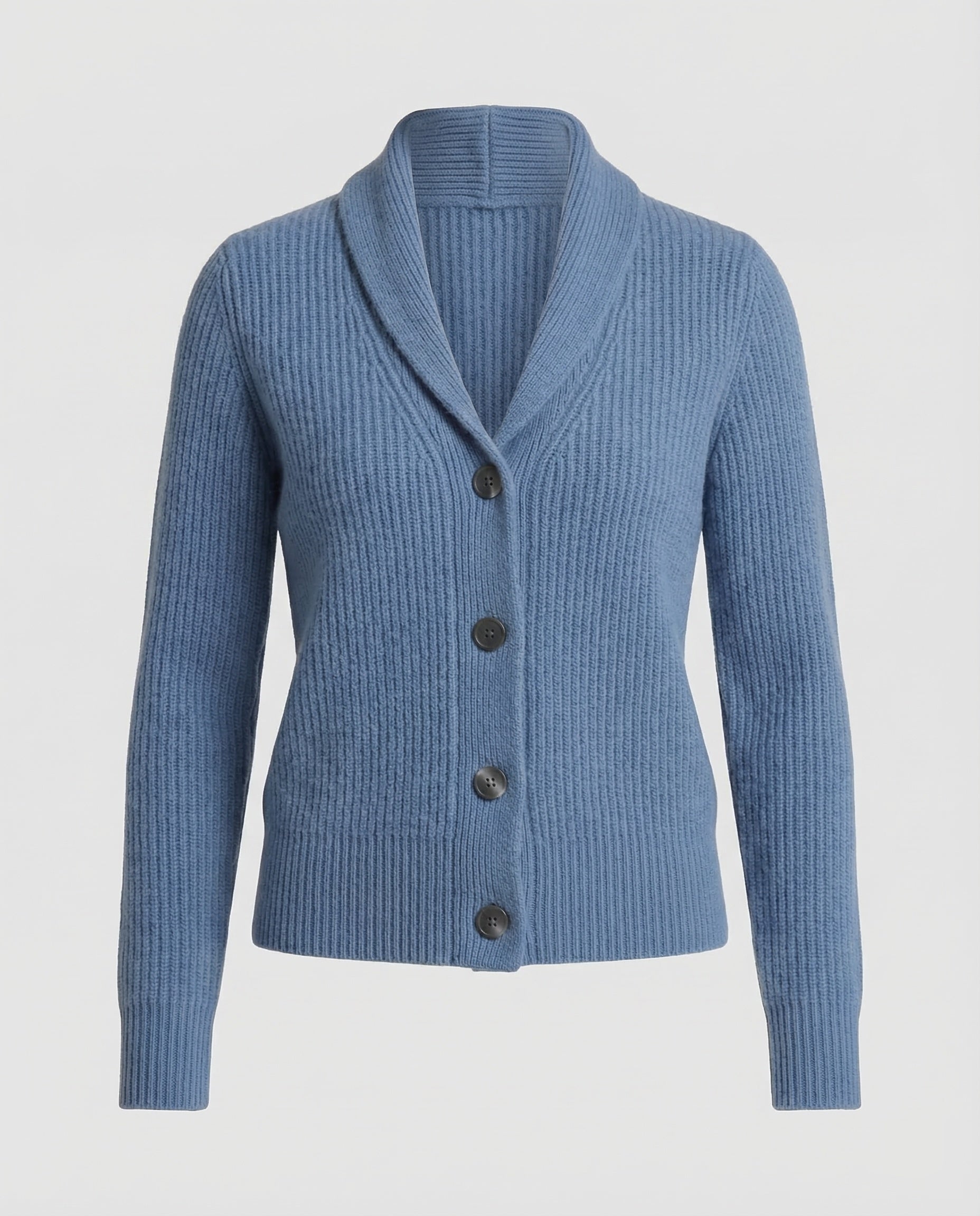 Women's Collared Knit Cardigan – Lapel Neck Button Front Cardigan