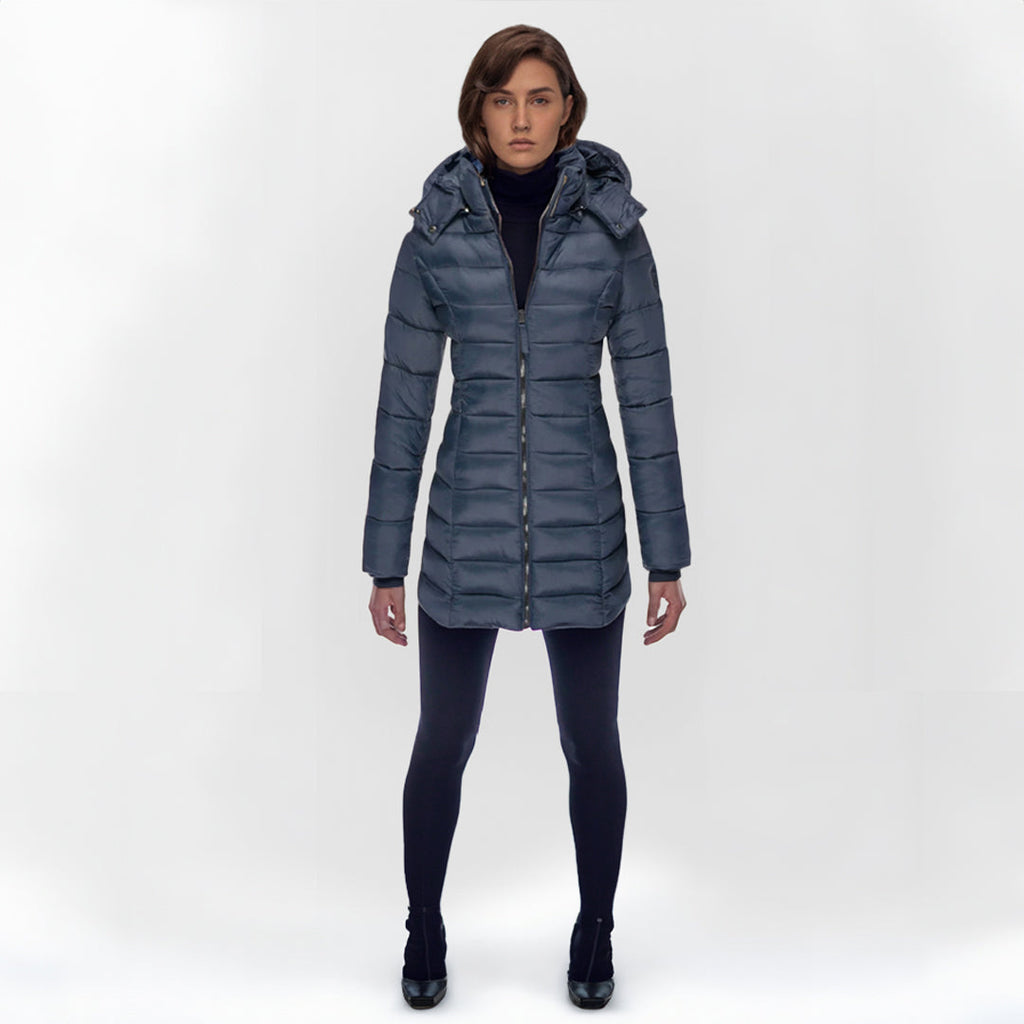 Women's Long Puffer Coat – Hooded Full-Length Winter Coat