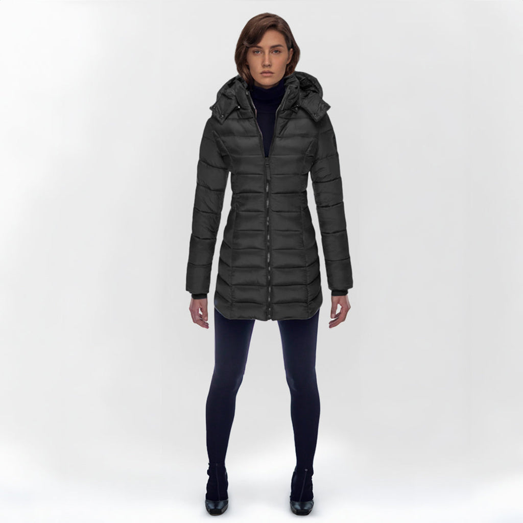 Women's Long Puffer Coat – Hooded Full-Length Winter Coat