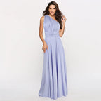 Women's Multiway Wrap Maxi Dress – Convertible Strappy Formal Occasion Dress